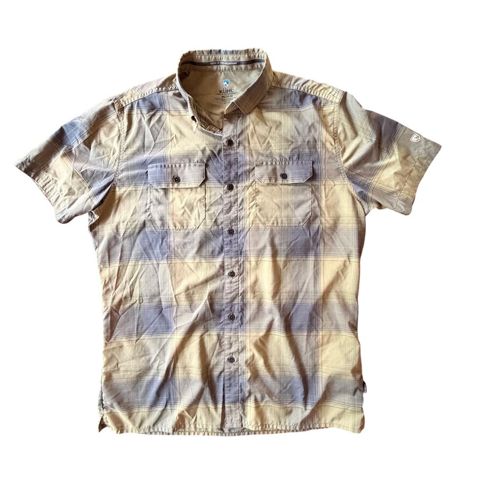 Kuhl Response button down short sleeve shirt medium plaid quick dry